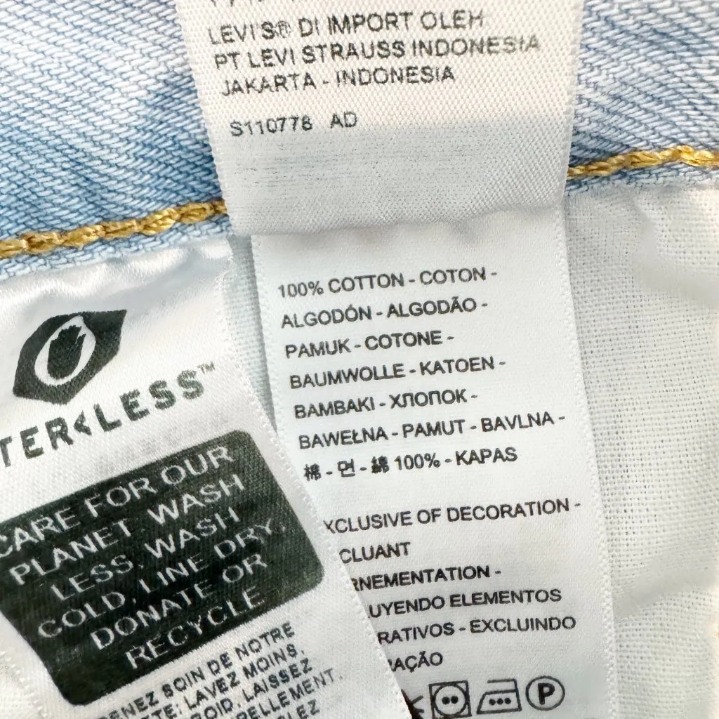 Levi’s 501 Button Fly Denim High Rise Cut Off Blue Jean Shorts Casual Western 25 - Image 6