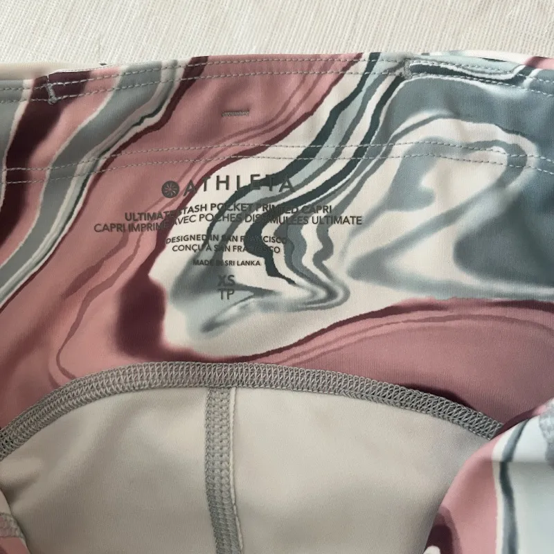 Athleta Painted Desert‎ Ultimate Stash Pocket Printed II Capri Athletic Leggings - Image 2