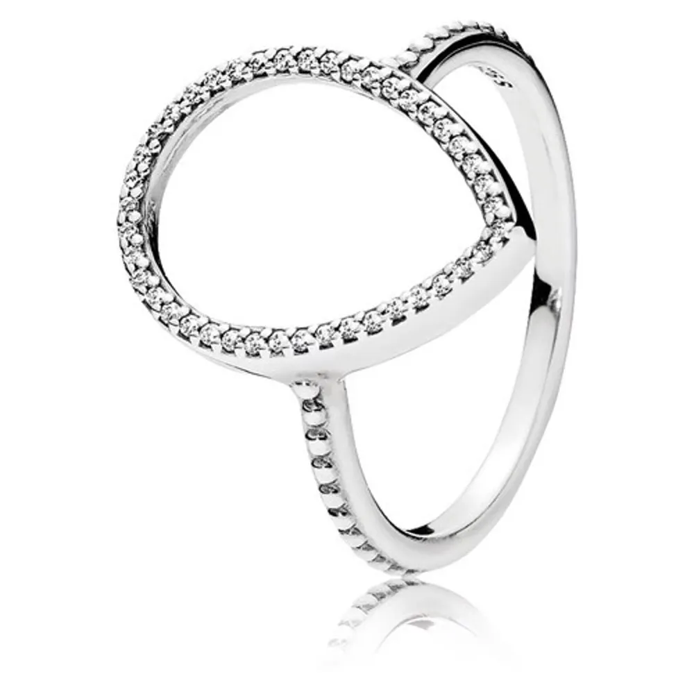 Pandora Teardrop Silhouette Clear Ring - Image 2