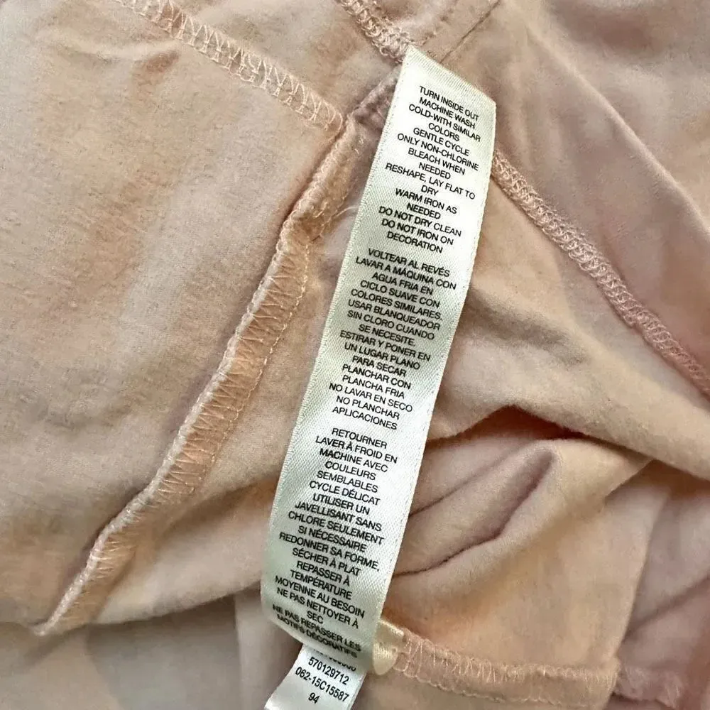 ZENERGY BY CHICO’S | Blush Pink Clear Sequin Zip Up Track Jacket | Size 2 Large - Image 7