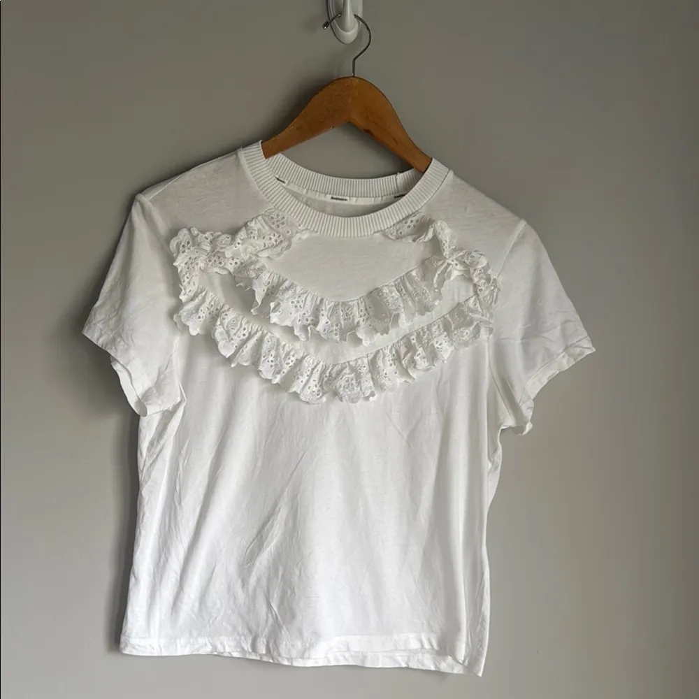 ZIMMERMANN EMBROIDERED RUFFLE T-SHIRT - Image 2