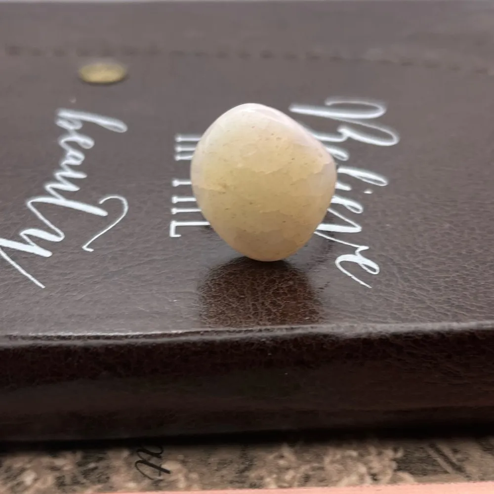 Handcrafted Oversized Agate Bohemian Stainless Steel Adjustable Ring - Image 2