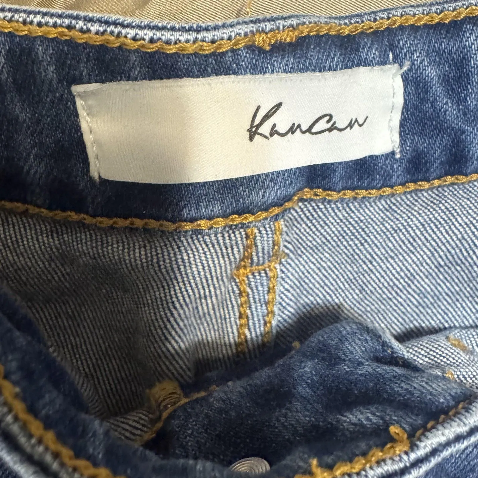 KanCan Jeans Women 11/29 Blue High Rise Flare Stretch Denim Medium Wash wide leg - Image 9