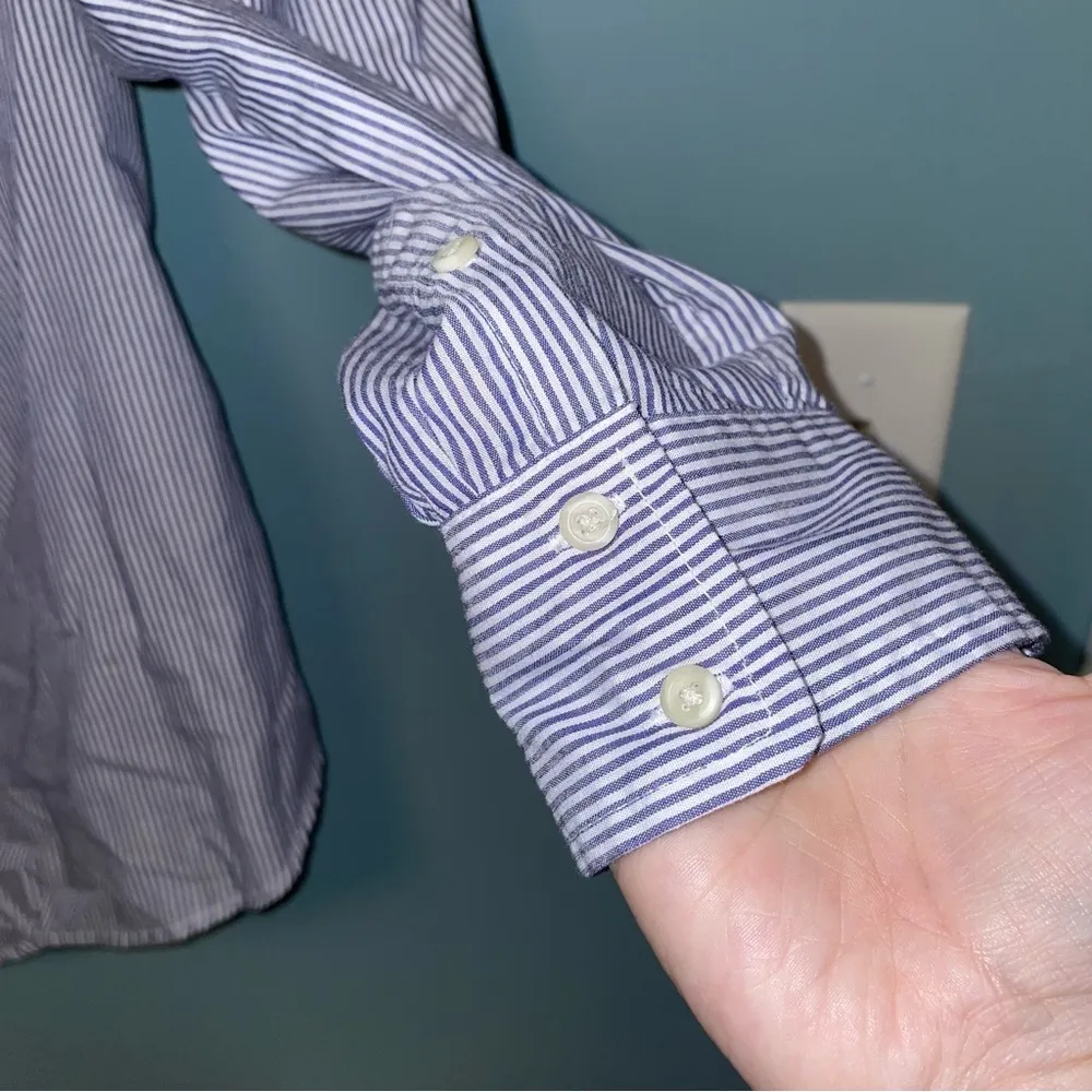 A New Day Striped Button Down with Floral Accent Size XXL - Image 5