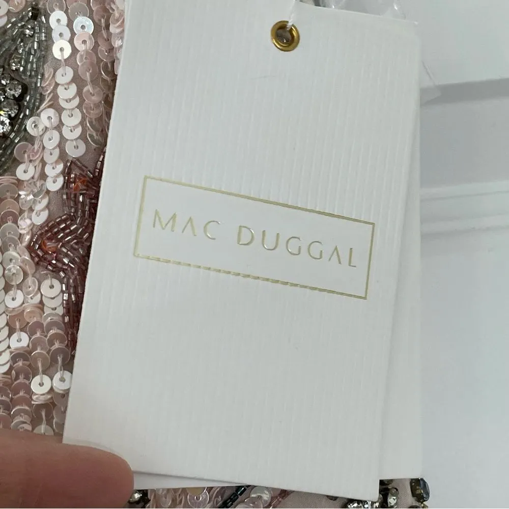 NWT Mac Duggal Sleeveless Beaded Novelty Sequin Dress Style 93535 Size 12 - Image 14