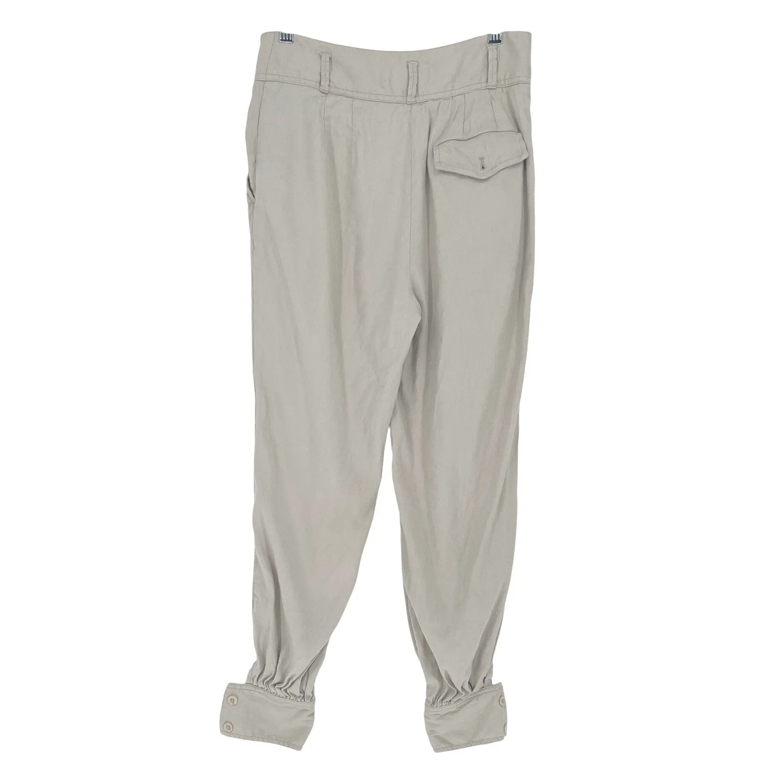 By Anthropologie Johanna Marie Linen Blend Joggers Cream Size 0 Boho EUC - Image 4