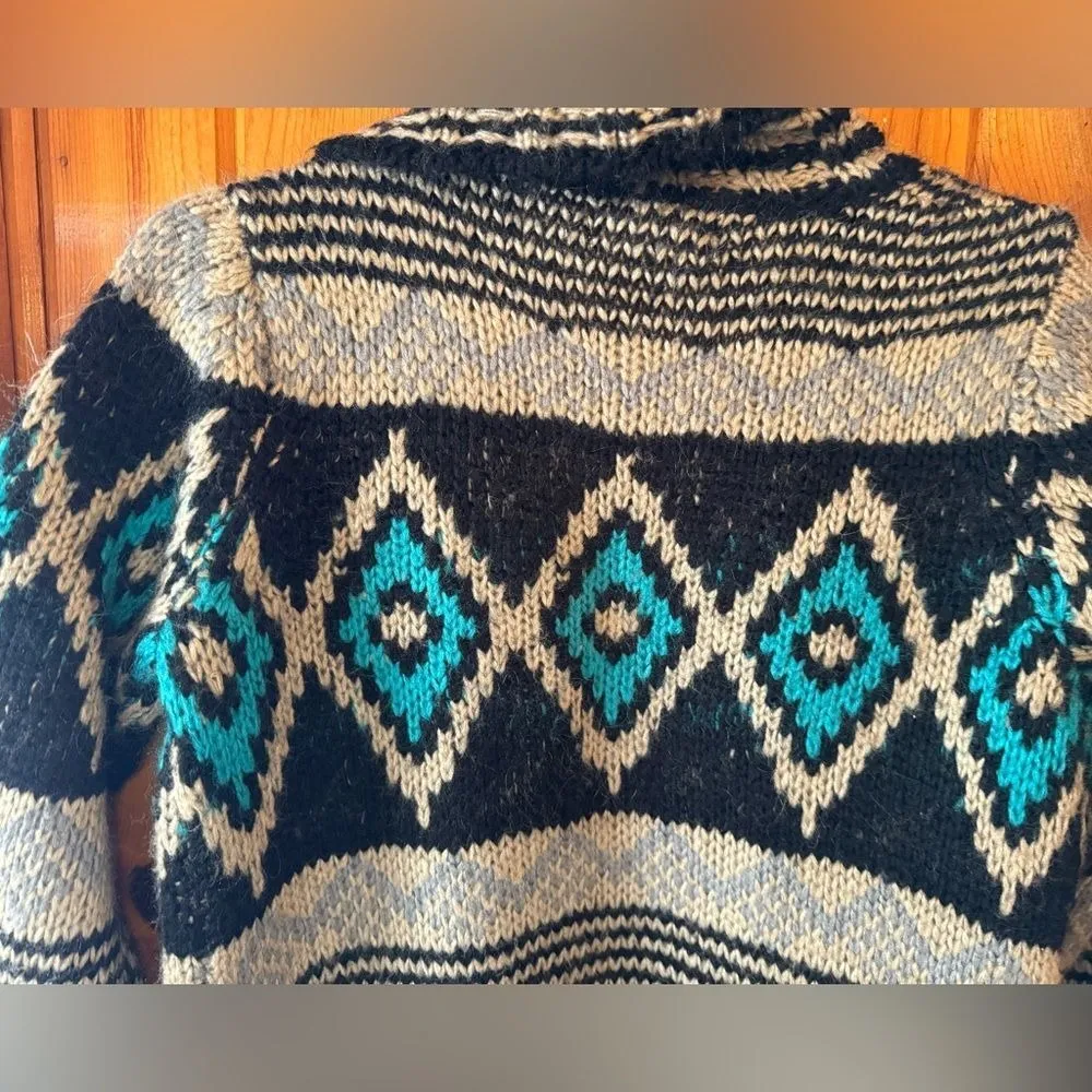 Pink‎ Republic Bohemian tribal open cardigan style sweater. - Image 3