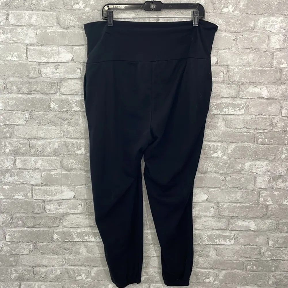 Old Navy Black Maternity Rollover Joggers - Image 3