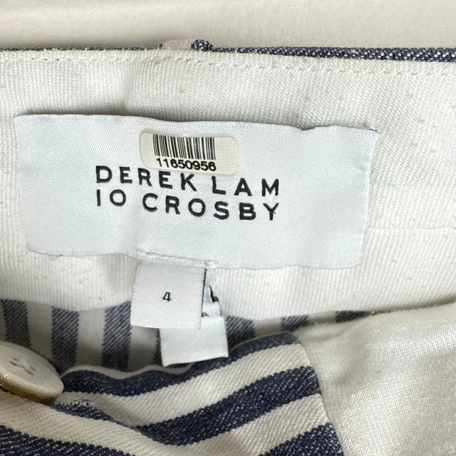 Derek Lam 10 Crosby Size 4 Striped Crop Flare Trousers Pant Work to Weekend Chic - Image 6