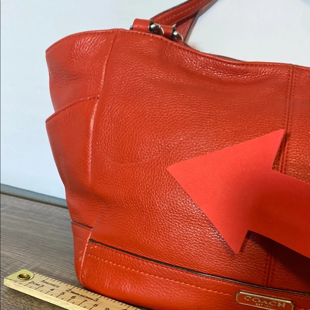 Red Leather Women's Bag - Image 9