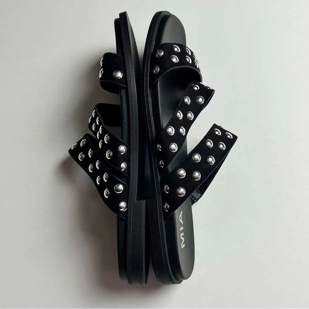 MIA Women's Black Embellished Silver Studs  Kolete Sz 6.5 - Image 14