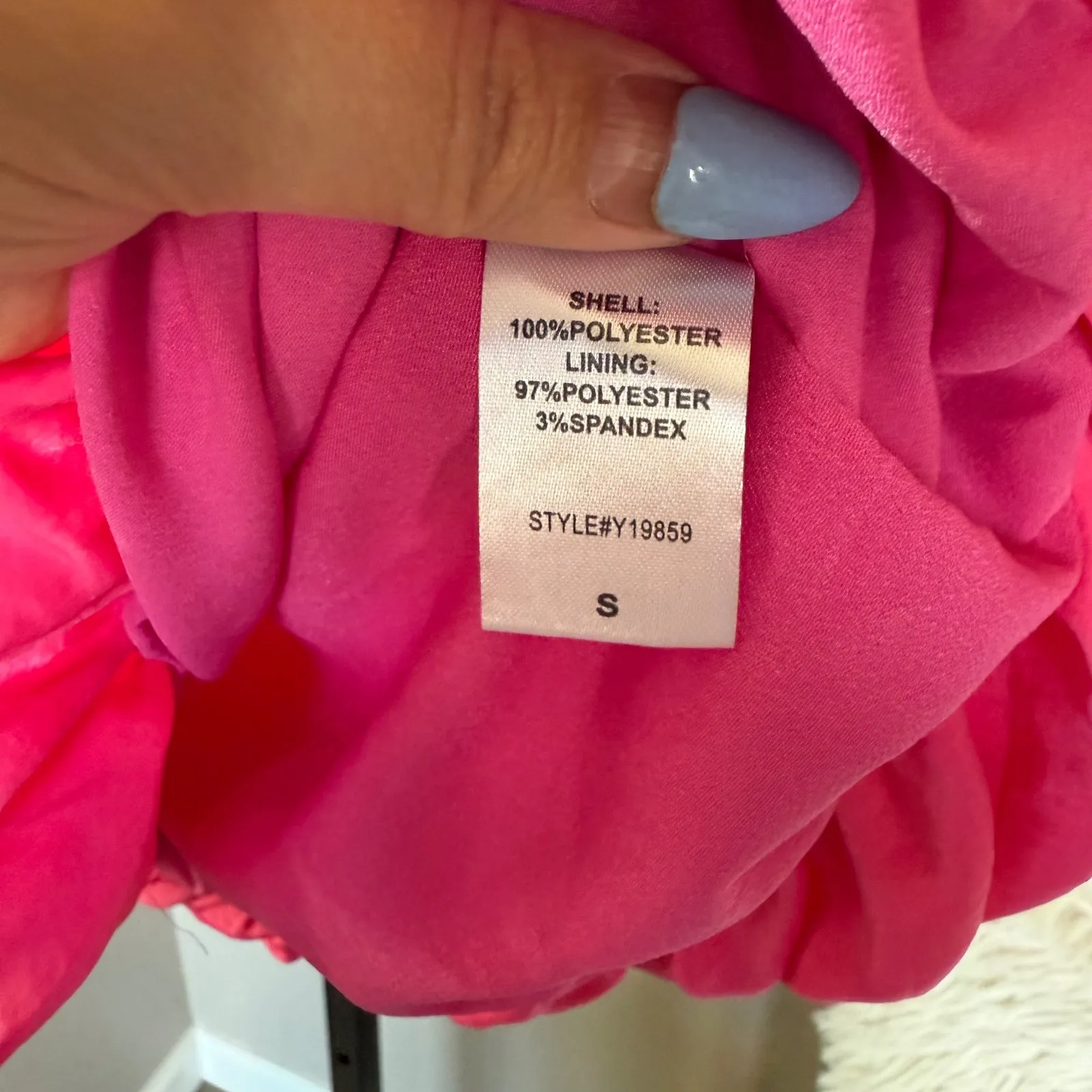 DO+BE Hot Pink Blouse Sleeveless Shoulder Pad Top‎ Size S - Image 6