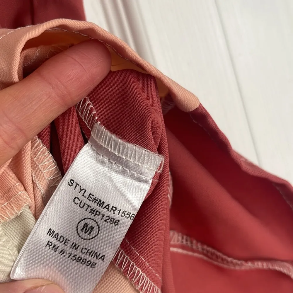 Urban Daisy Multicolored Lightweight Romper Swim Cover Up Casual Outfit Pink Size M - Image 9