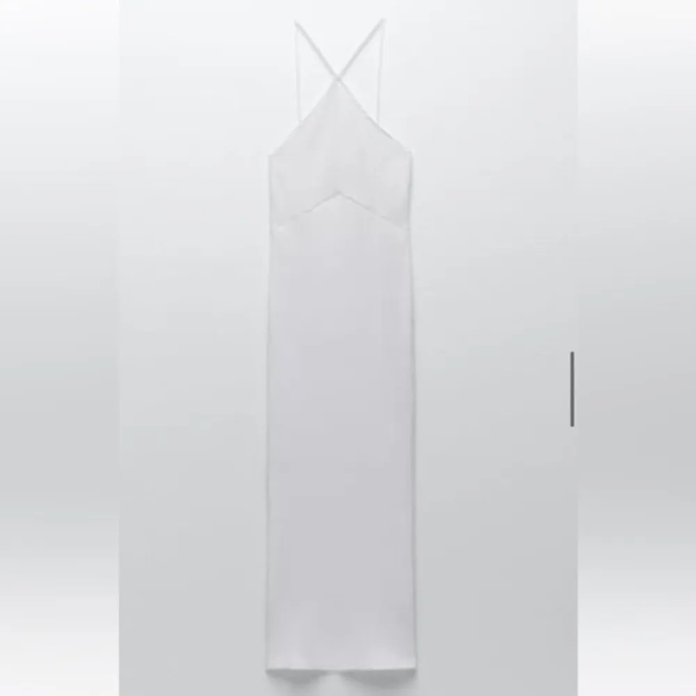 Zara White Ribbed Halter Neck Midi Dress NWT White Small - Image 3