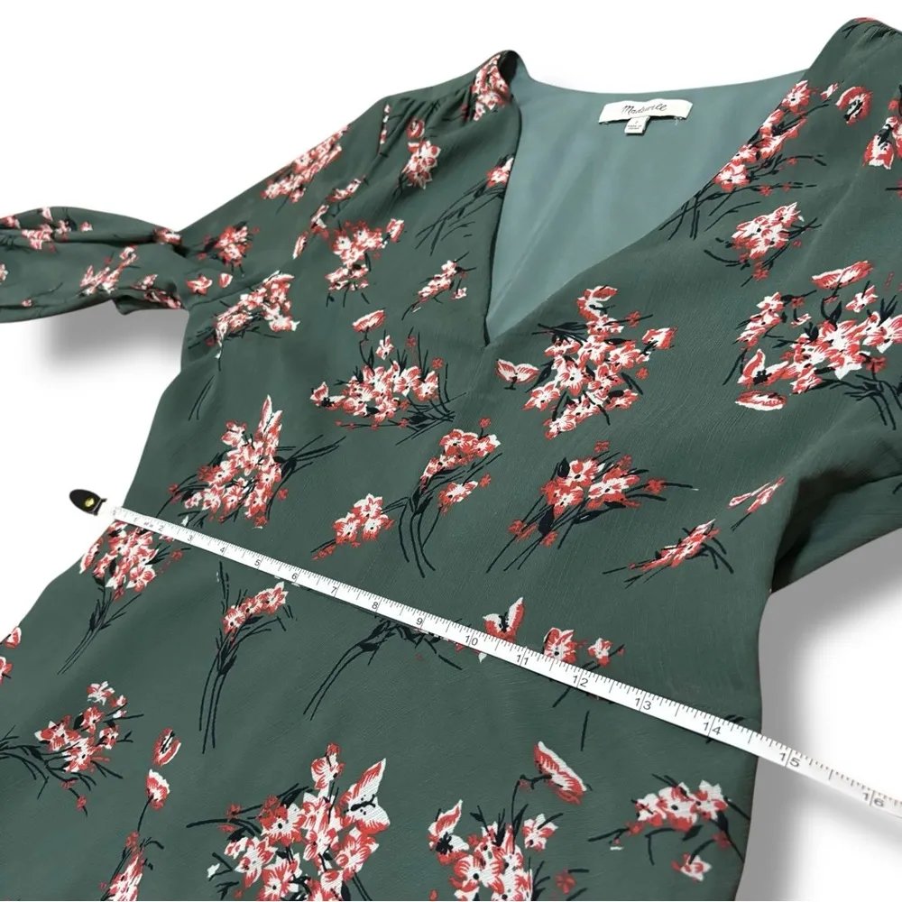 Madewell Sage Green Marguerite Mini Dress in Butterfly Garden - Size 2 - Image 9
