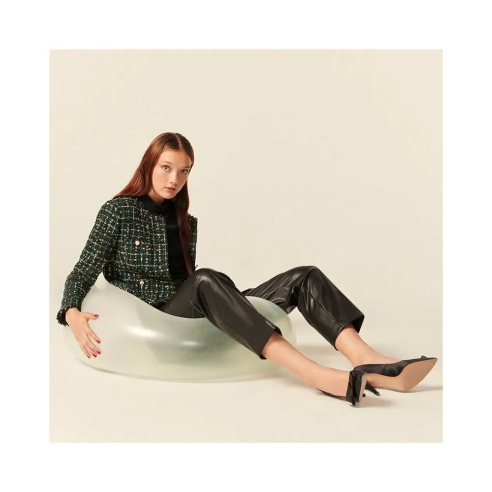 💕TED BAKER💕 Faydell Pleather Belt Detail Trouser ~ Black US 6 NWT - Image 12