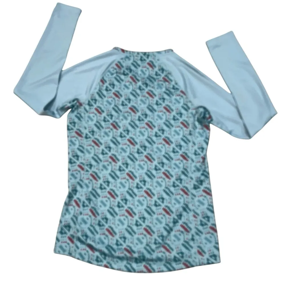 Patagonia Blue Aztec Capilene Midweight Long Sleeve Baselayer Top Shirt Medium - Image 2