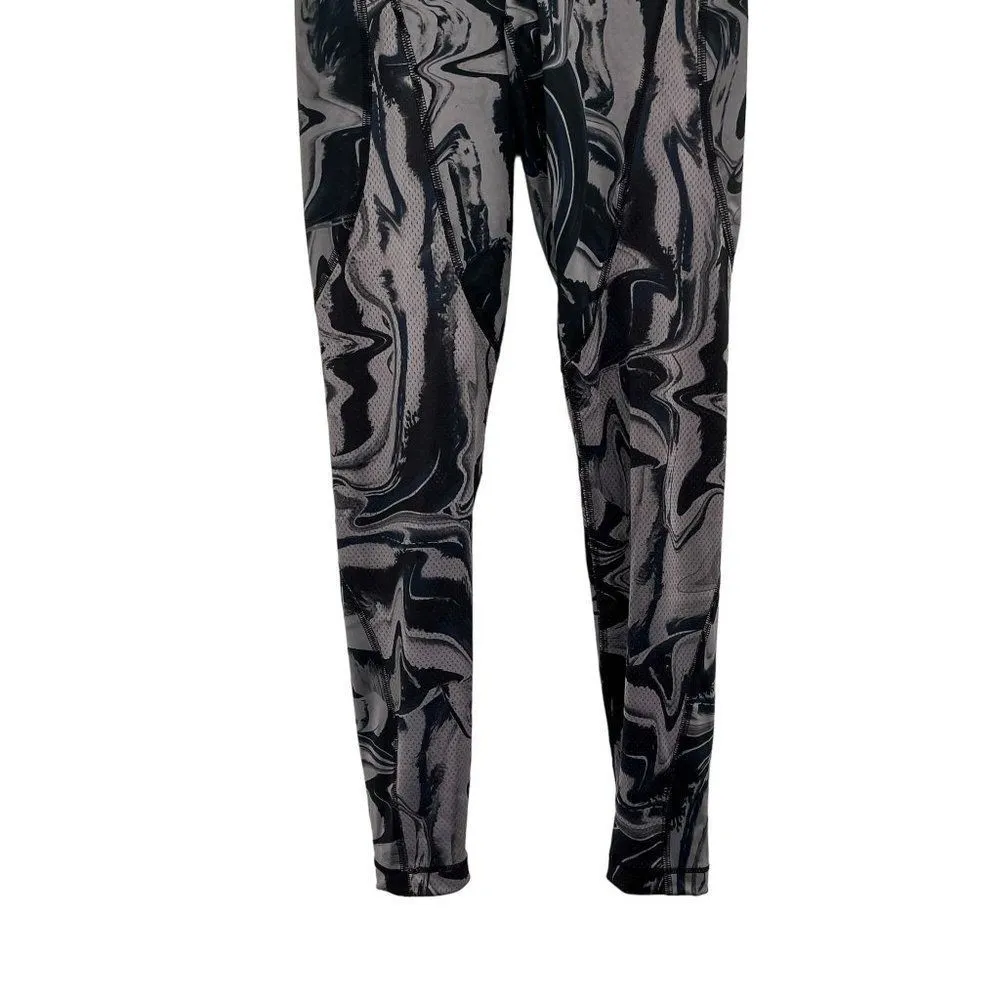 Nike Pro Hypercool Full Length Marble Gum Smoke Black Mesh Athletic Tights - Image 13