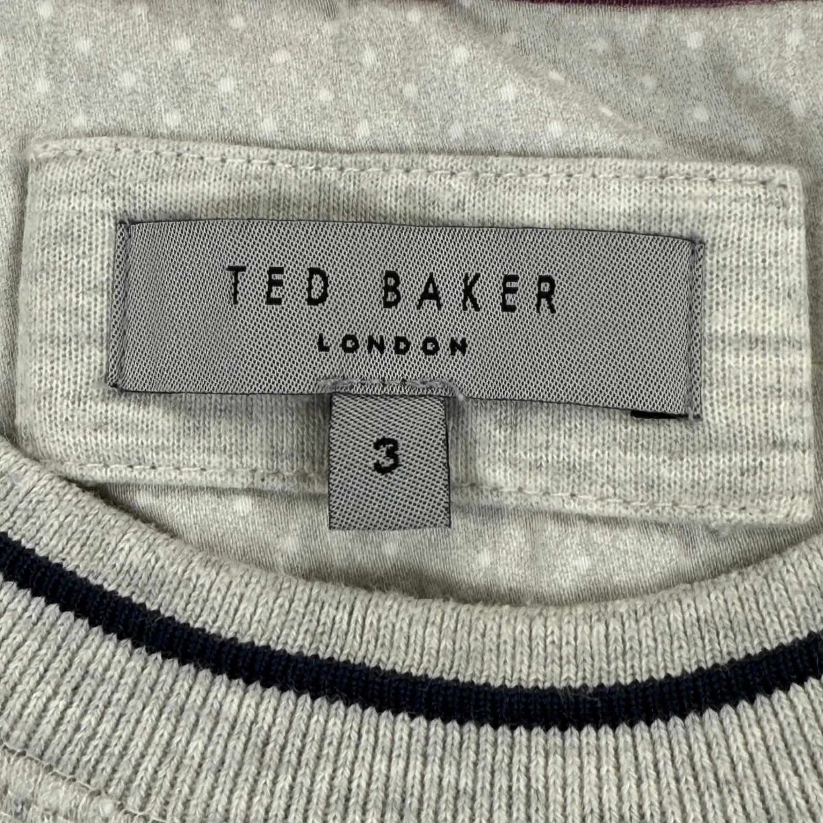 Ted Baker London Mens Crew Neck Long Sleeve Striped Pullover Sweater Sz 3 US‎ M - Image 4