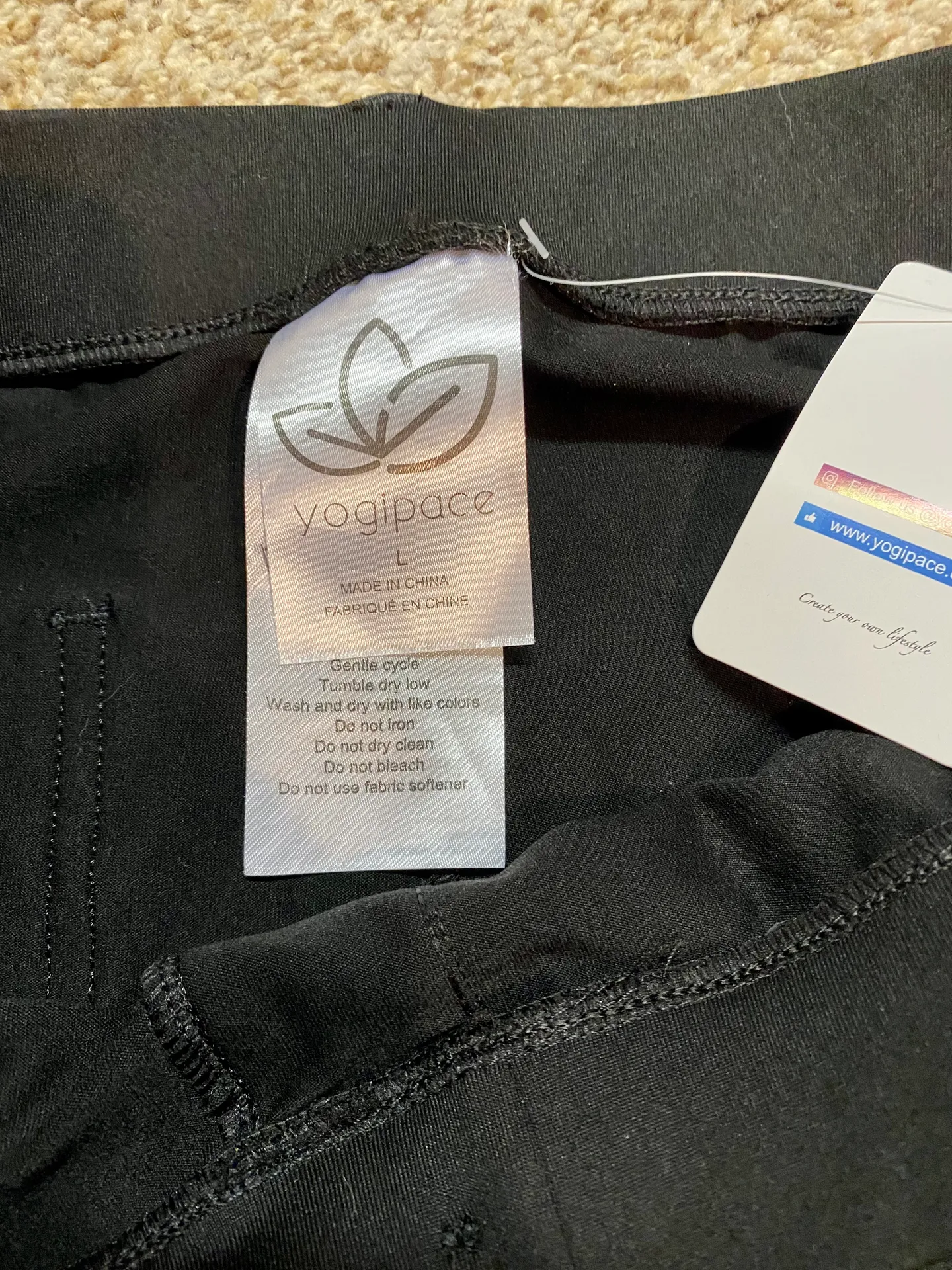 Yogipace Yoga Work Pants Black Size L - Image 6