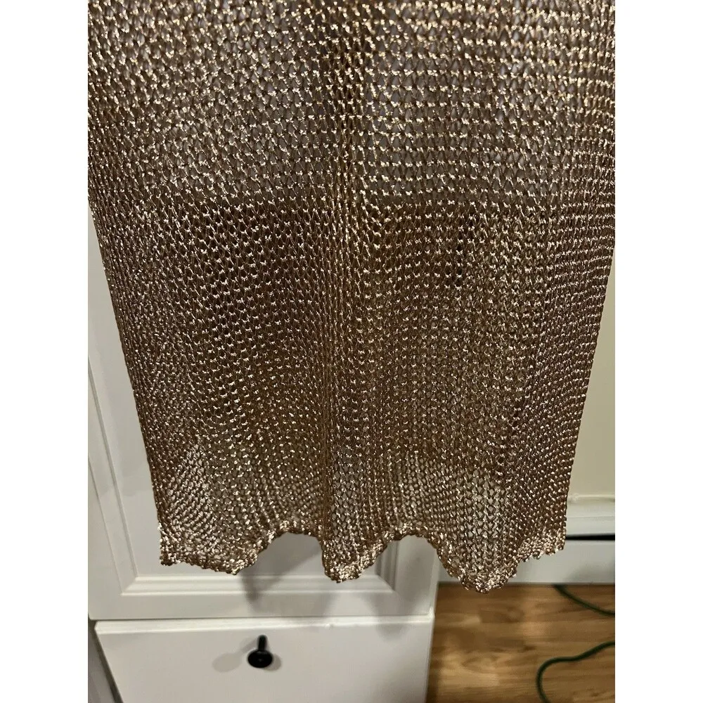 Missguided Rose Gold Metallic Cover Up Size Large - Image 7