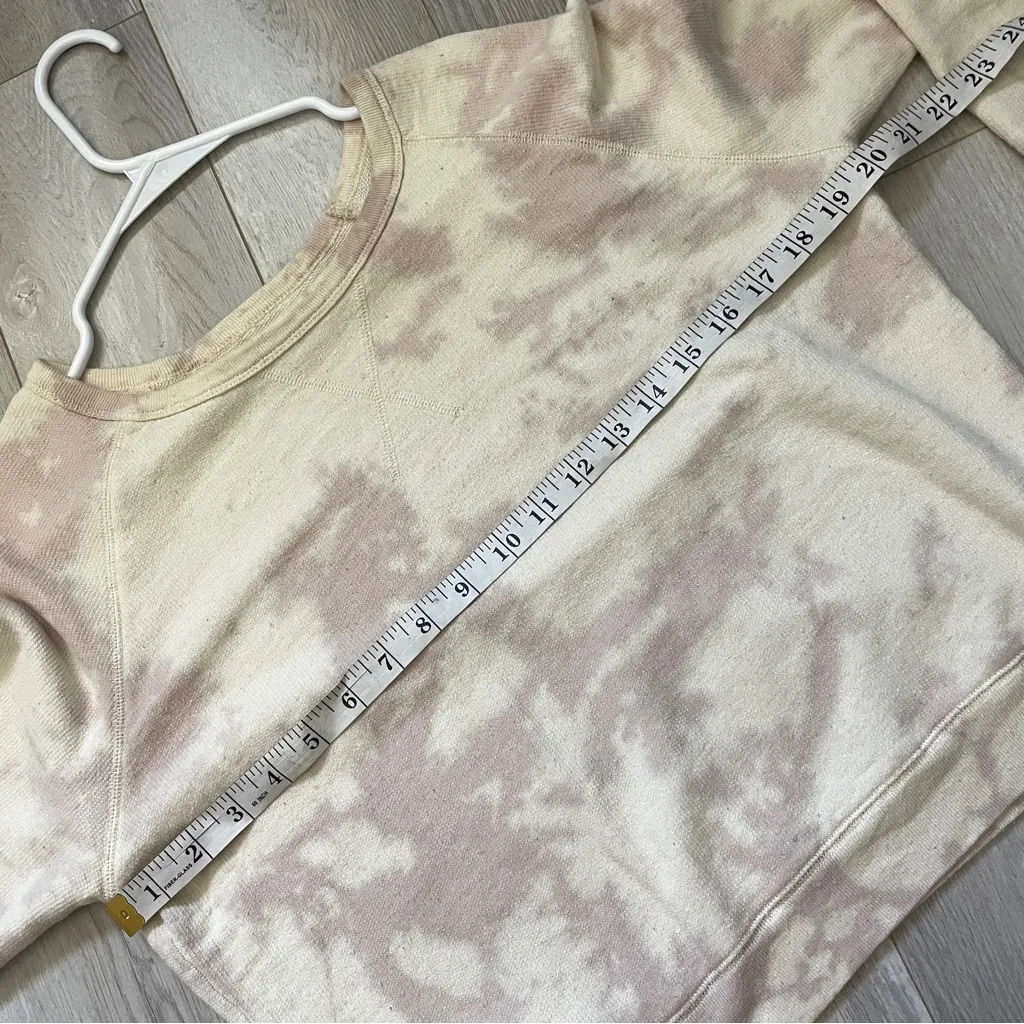 Mollusk Hemp Sweatshirt tiedye crop womens Cream Purple (xsmall) natural casual Size XS - Image 3