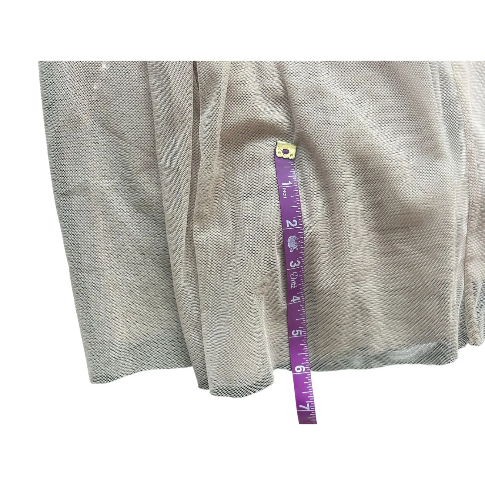 Adrianna Papell Platinum Style No. 40284 Embellished Halter Neck Gown Taupe 12 Tan - Image 5