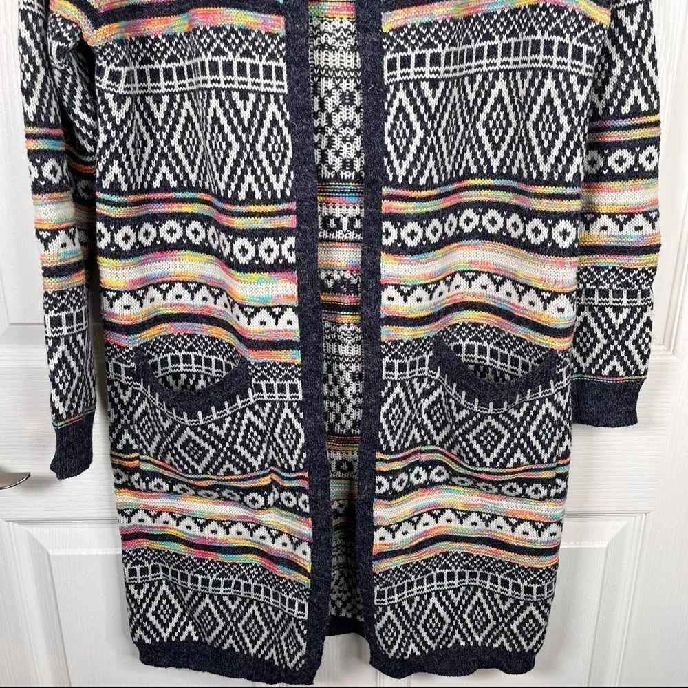 Monteau Hooded Open Cardigan Sweater Sz XS - Image 3
