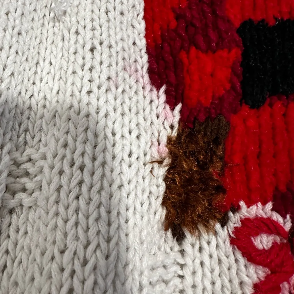 VTG ‘93 Marisa Christina Classics Sz: M Teddy Bear Embellished Christmas Sweater Red Size M - Image 9