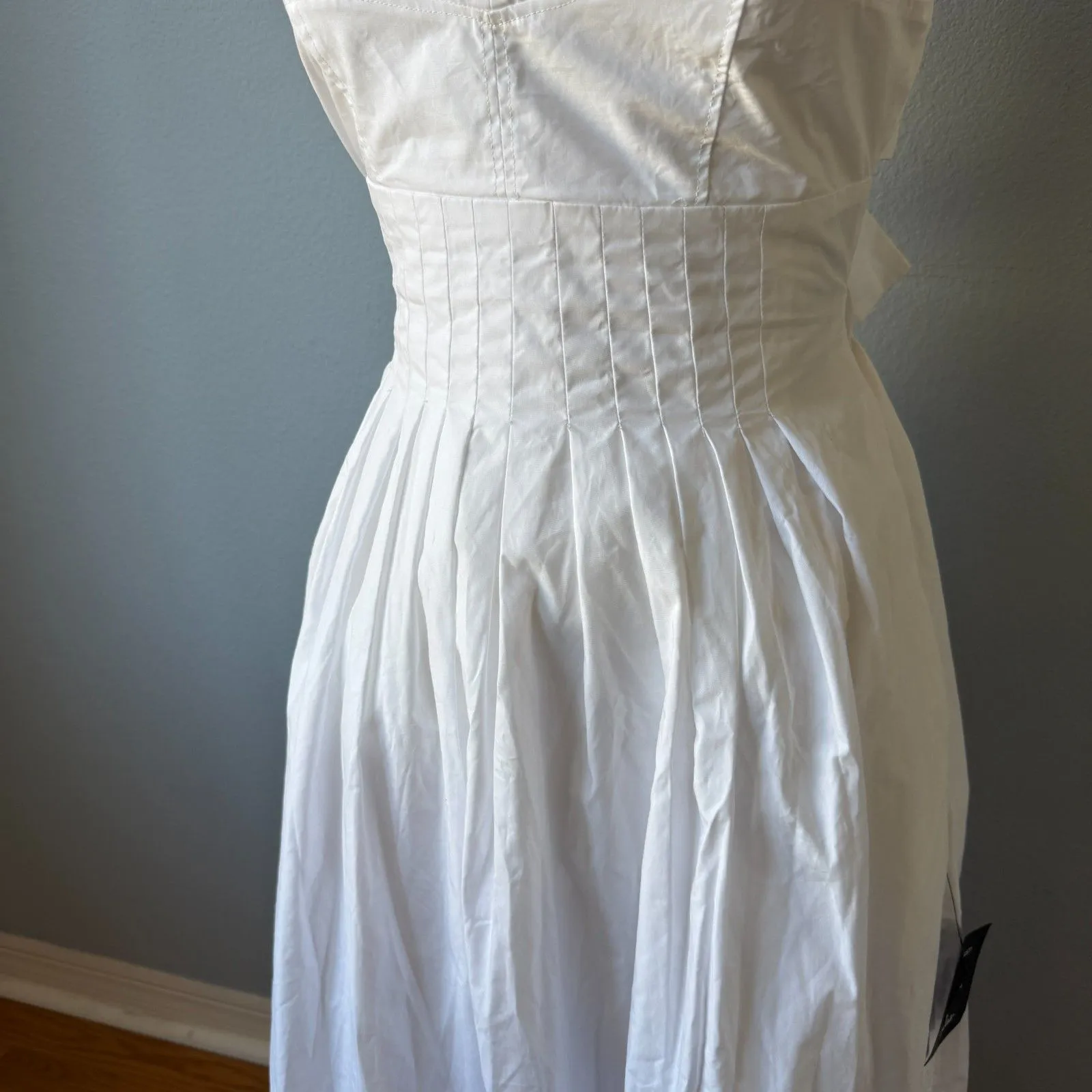 Lulus Strolling Sicily White Pleated Backless Midi Dress With Pockets - Image 7