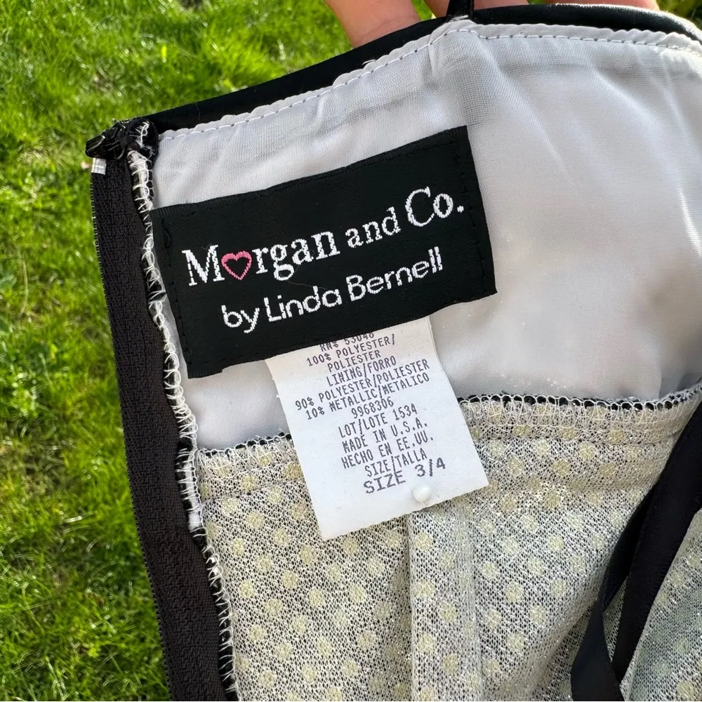 Vintage 90s Morgan and Co. By Linda Bernell Elegant Evening Sexy maxi dress M Blue - Image 13