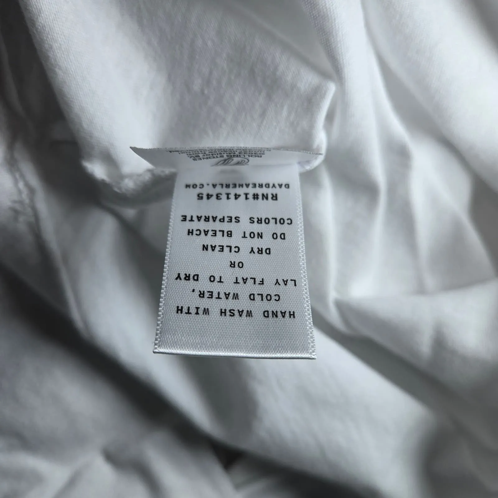 DAYDREAMER Rolling Stones Long Sleeve White Cotton T Shirt Women Size S‎ - Image 8