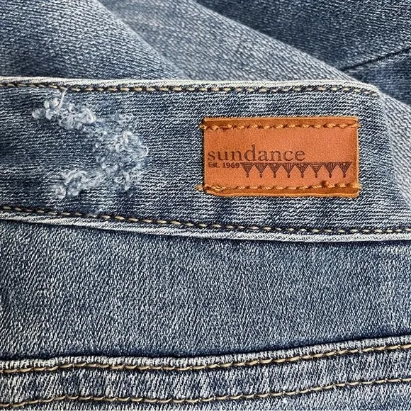 Sundance Primrose Jeans Distressed Medium Wash Low Rise Skinny Women’s Size 27 - Image 9