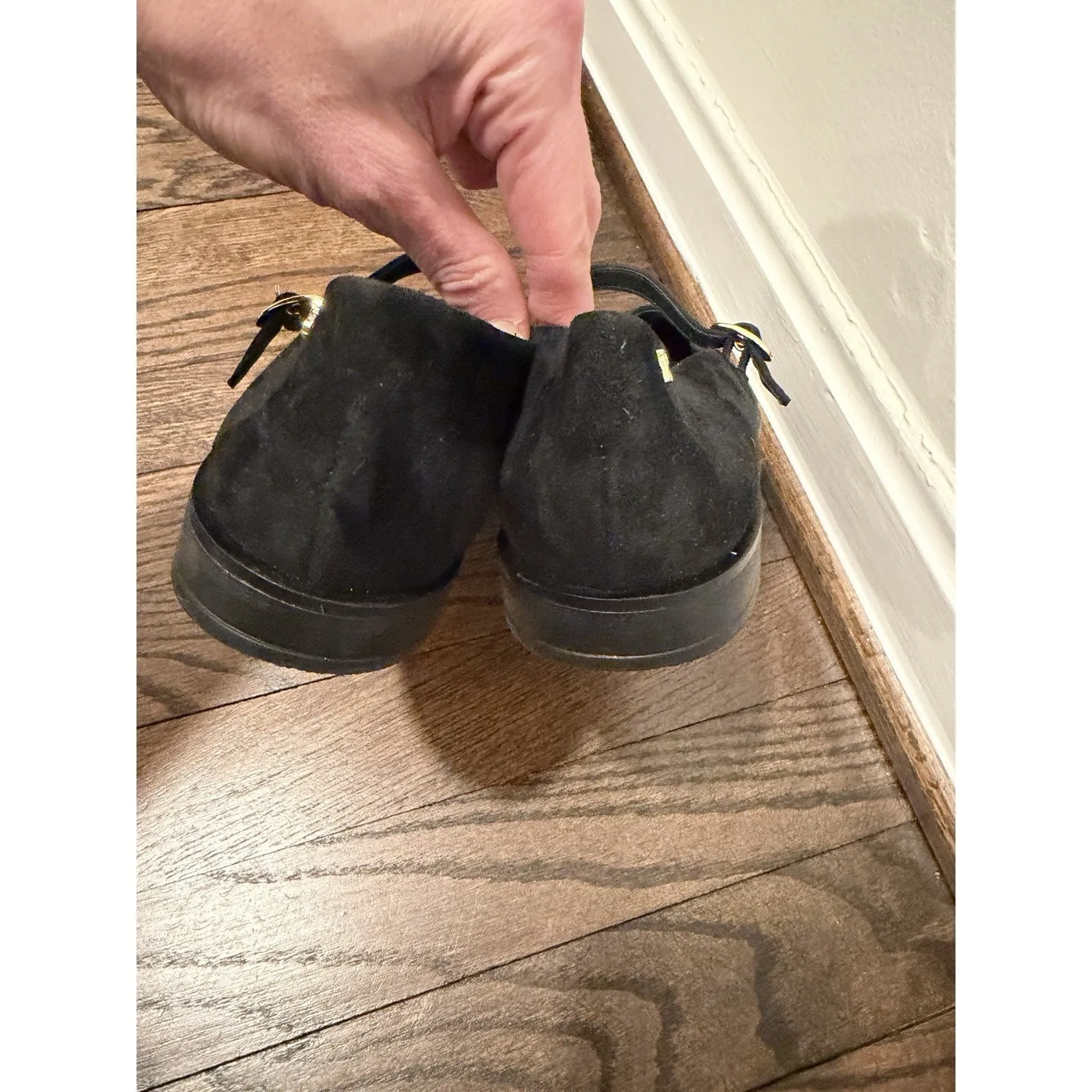 Paul Green Carla Mary Jane Flat Black Suede Women's Sz 7 $395 NEW - Image 14