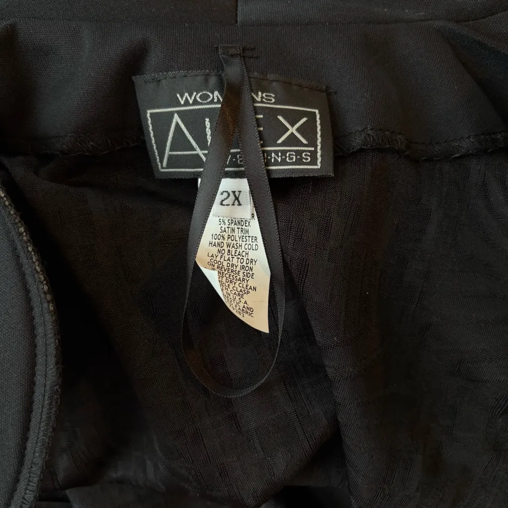 NWT Alex Evenings Black glitter matching top and jacket set - Image 7