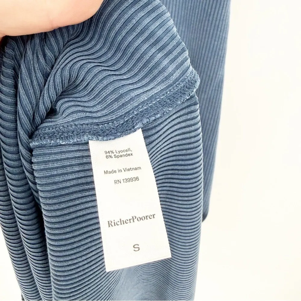 RicherPoorer‎ Vintage Rita Ribbed Maxi Dress S Blue - Image 6