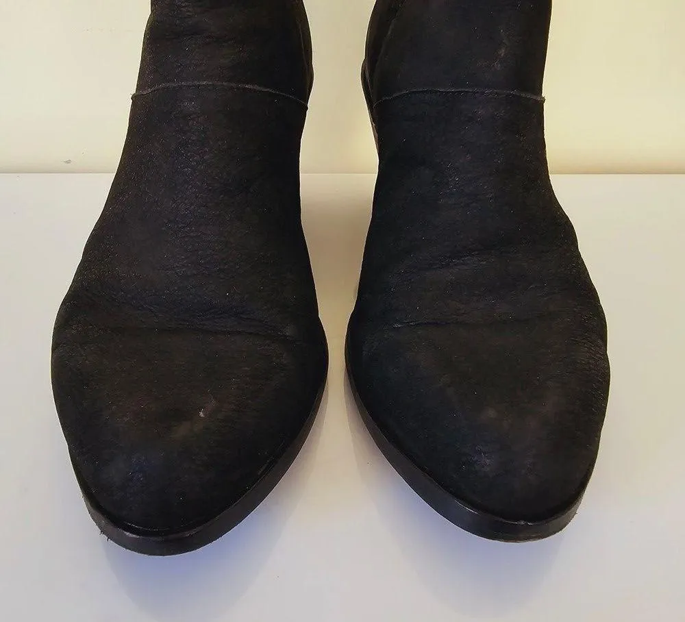 Eileen Fisher Tote Ankle Bootie Black Suede Lace Up Side Women's Size 9 - Image 5