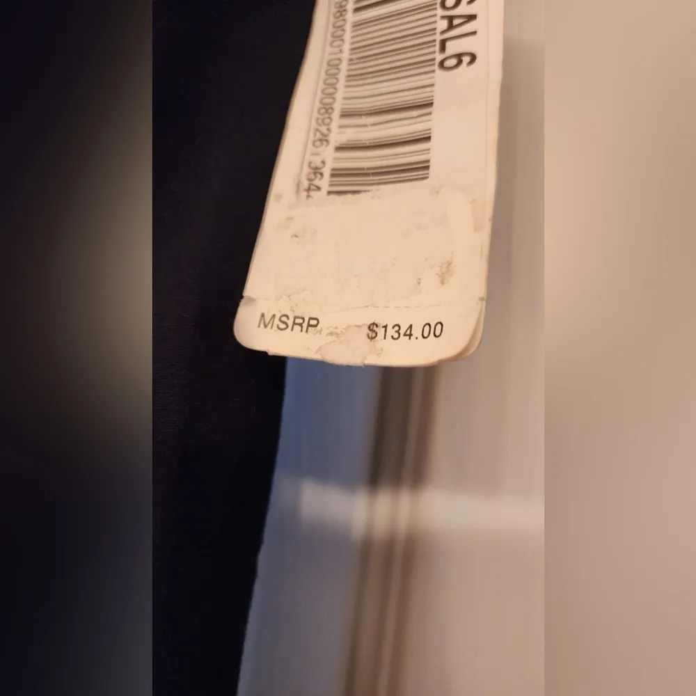 Lauren Ralph Lauren Fuchsia And Navy Blue Sleeveless Dress Size 14P Pink - Image 4