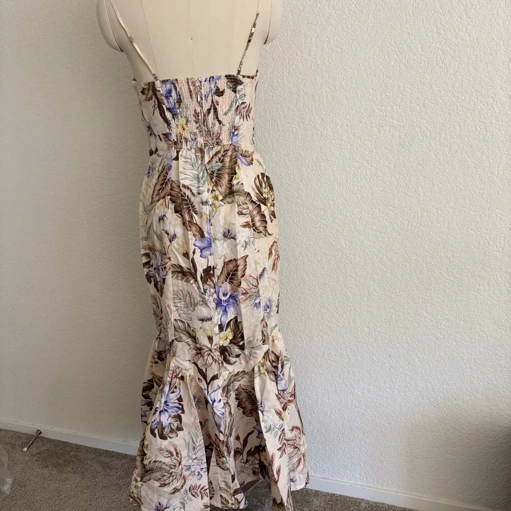 NWOT Zimmermann linen  Cream and Purple Dress - Image 13