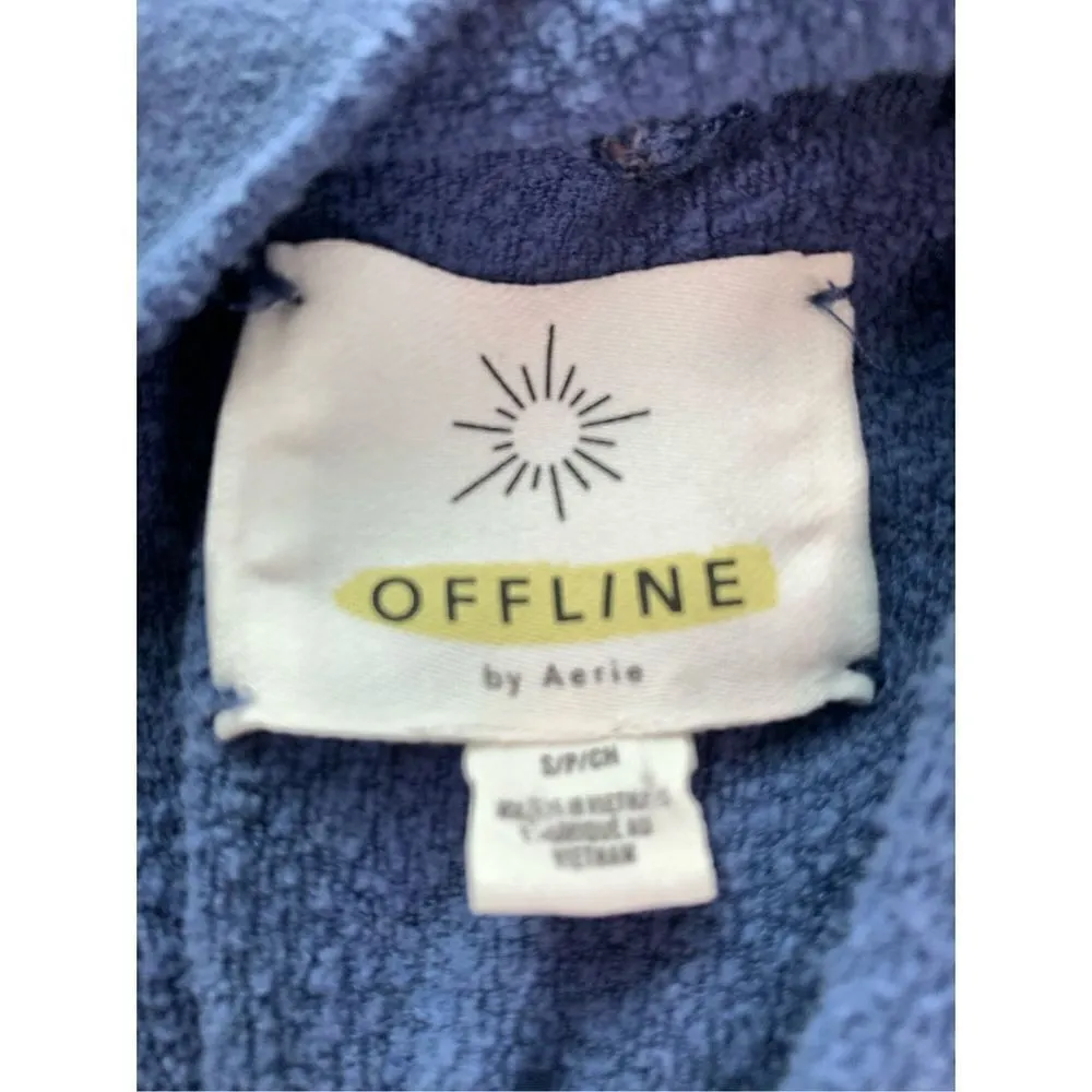 Offline Open Back Cropped Sweatshirt Size Small Blue - Image 3