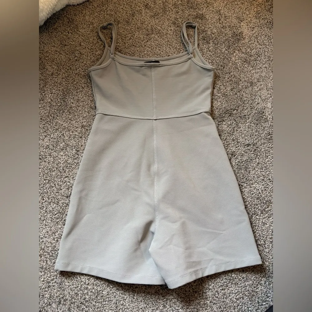 White Fox Ribbed Romper - Image 3