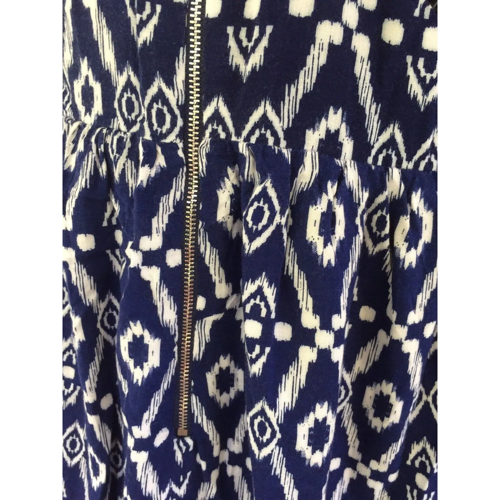 EVERLY Navy‎ Blue White Sun Dress Halter Back Medium M Sleeveless - Image 10