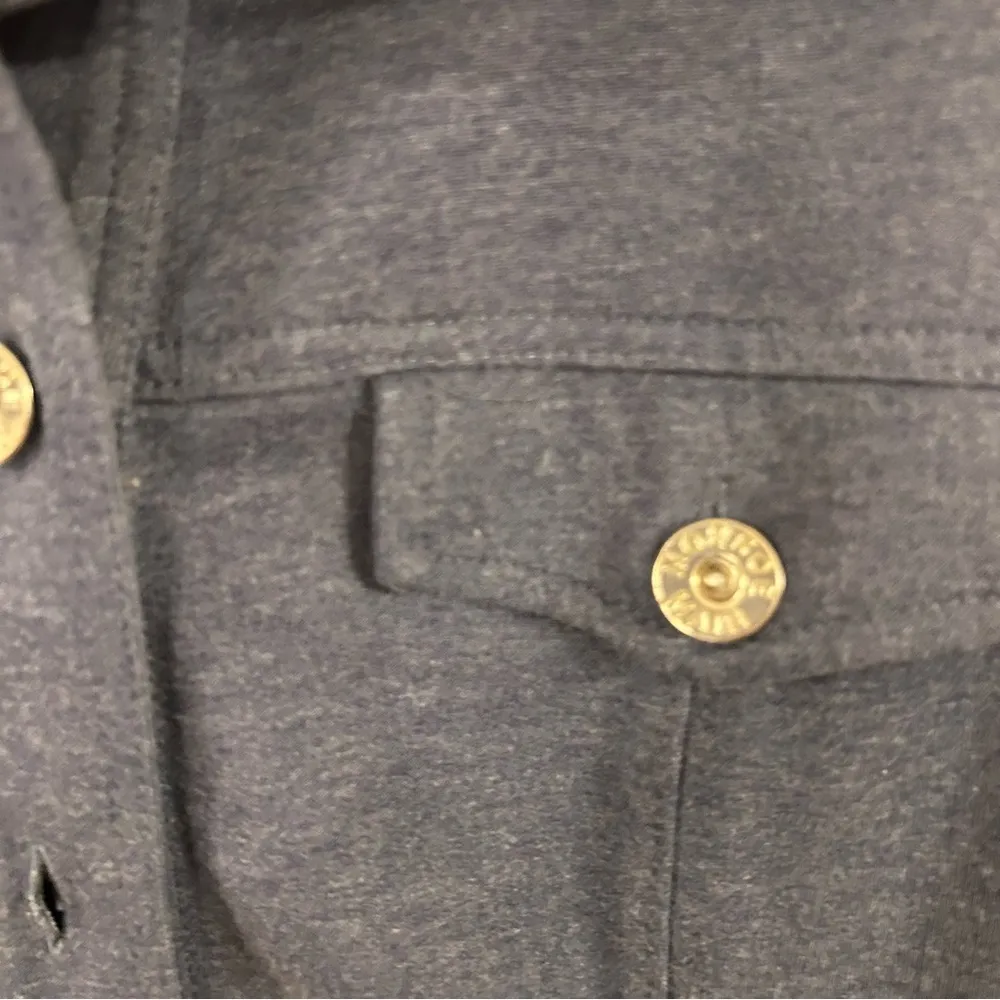 Monroe & Main slate blue silver button up ladies jacket lightweight size Medium - Image 4