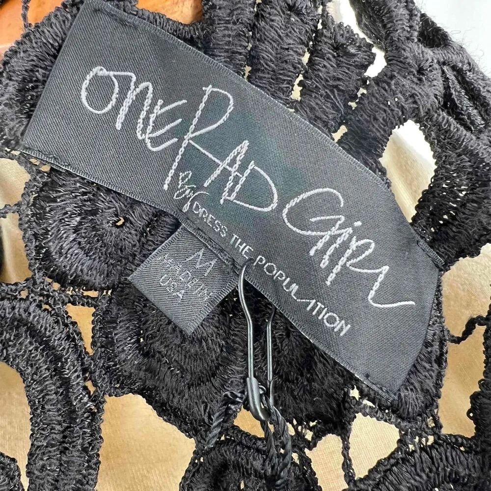 One Rad Girl By Dress The Population Black Bodycon Lace Back & Neckline Medium - Image 5