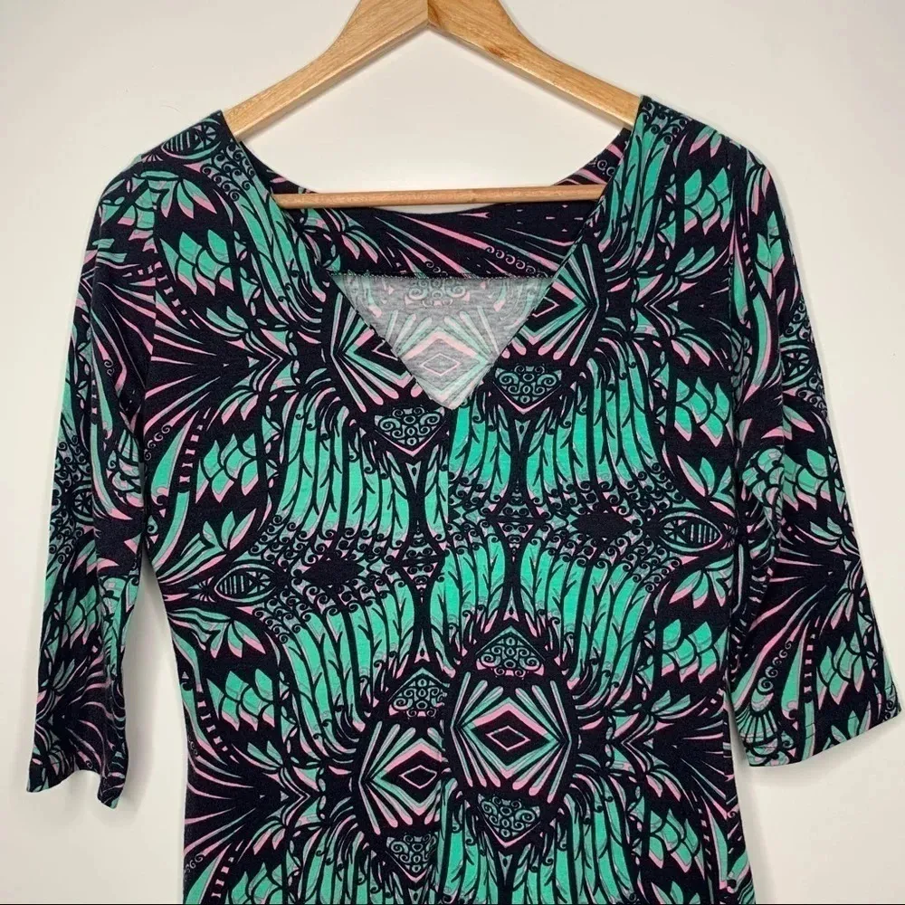 Amanda Uprichard 3/4 Sleeve V-Back Fitted Dress Size Medium - Image 6