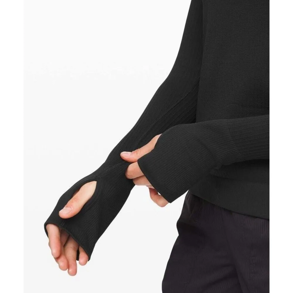 Rest Less Pullover Black Textured Long Sleeve Crewneck Top Size XXXS - Image 3