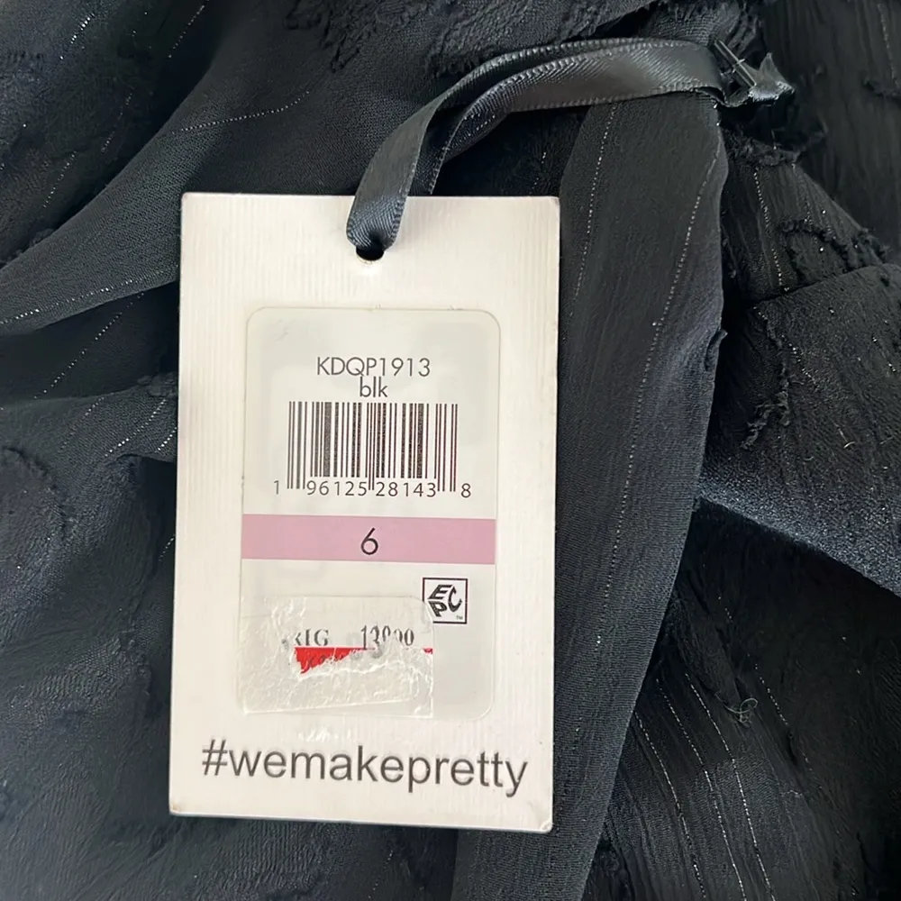 Kensie Fit & Flare Black Dress with Ballon Sleeves, Size 6 New w/Tag $138 - Image 6