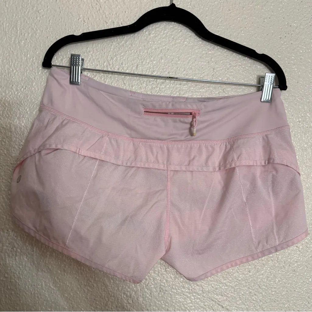 Lululemon Run Speed Shorts Blush Quartz Size 8 Pink sparkly color rare color 🦄 - Image 8