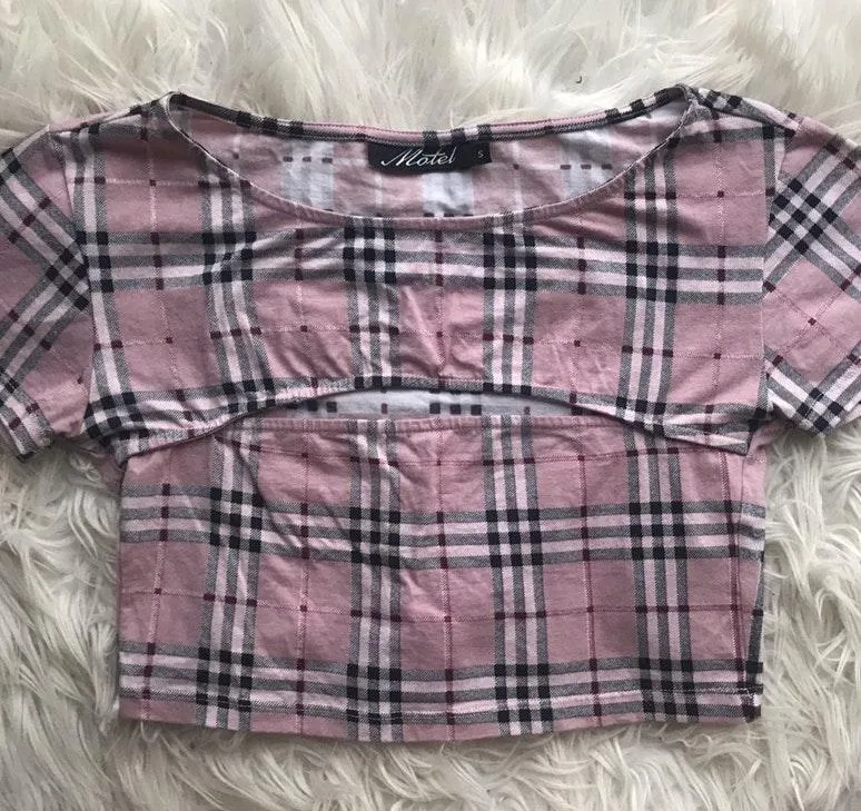 Motel Pink Crop Top - Image 2