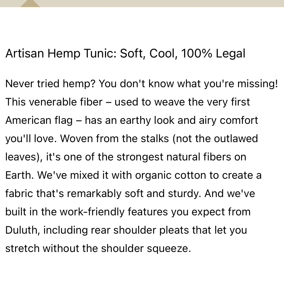 Duluth Trading Co Blue Patterned Hemp Tunic - Image 4